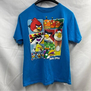 Angry Birds Graphic Minimalist Cartoon Characters 100% Cotton Fun Tee sh…